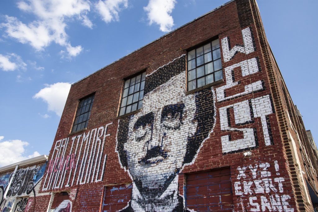 Edgar Allen Poe graffiti portrait